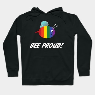 Fun Pride Shirt with Bee in LGBT Rainbow Design Hoodie